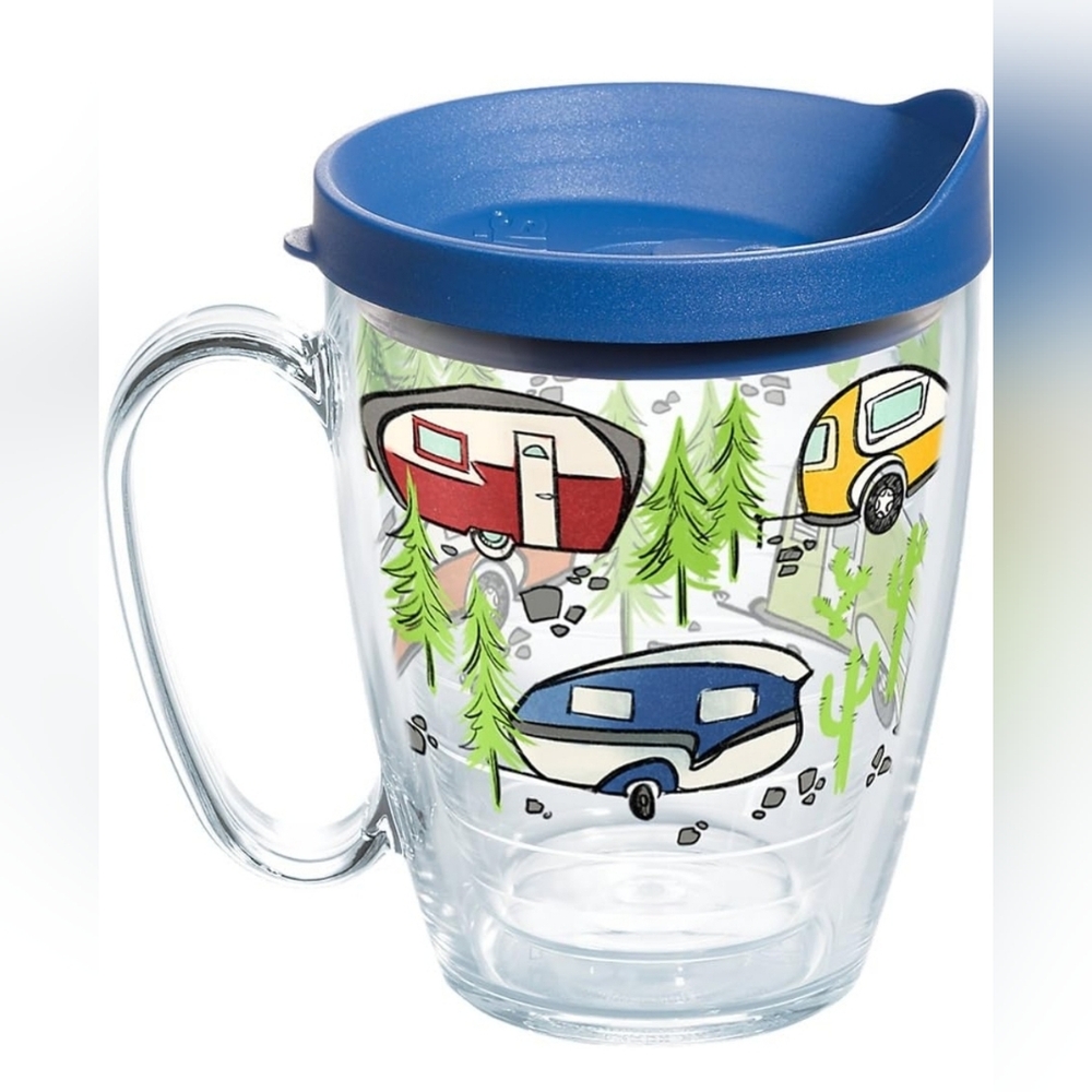 Tervis Retro Camping Tumbler 16oz Clear w/lid